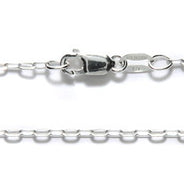 CX134-FS18: SS Necklace 1.5x3 Filed Drawn Cable 18"