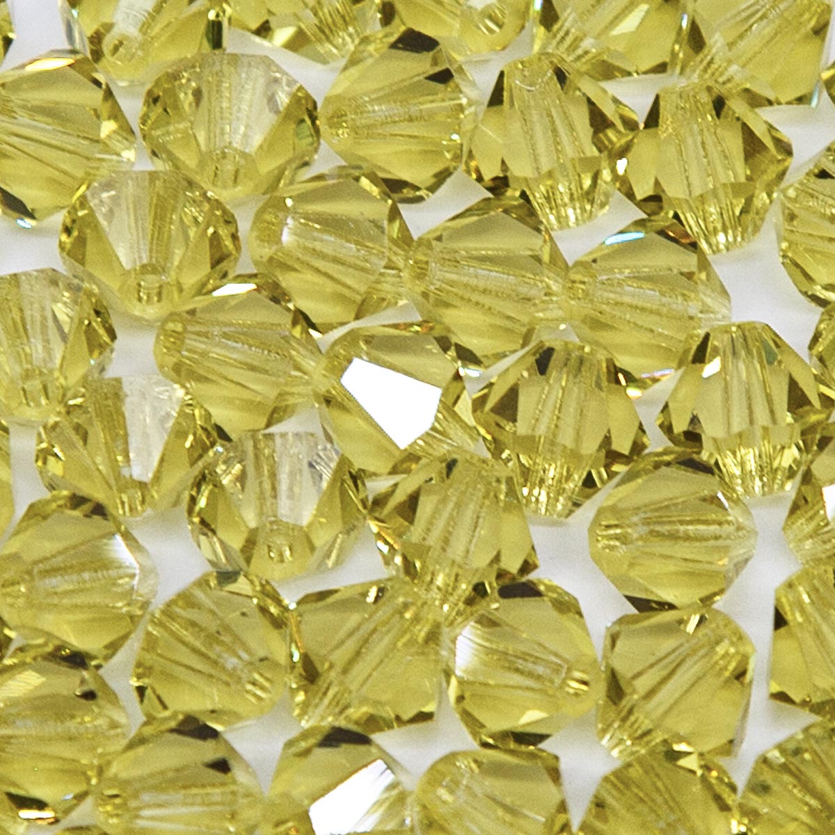 86CC225: Preciosa Czech Crystal Diamond Acid Yellow 6mm