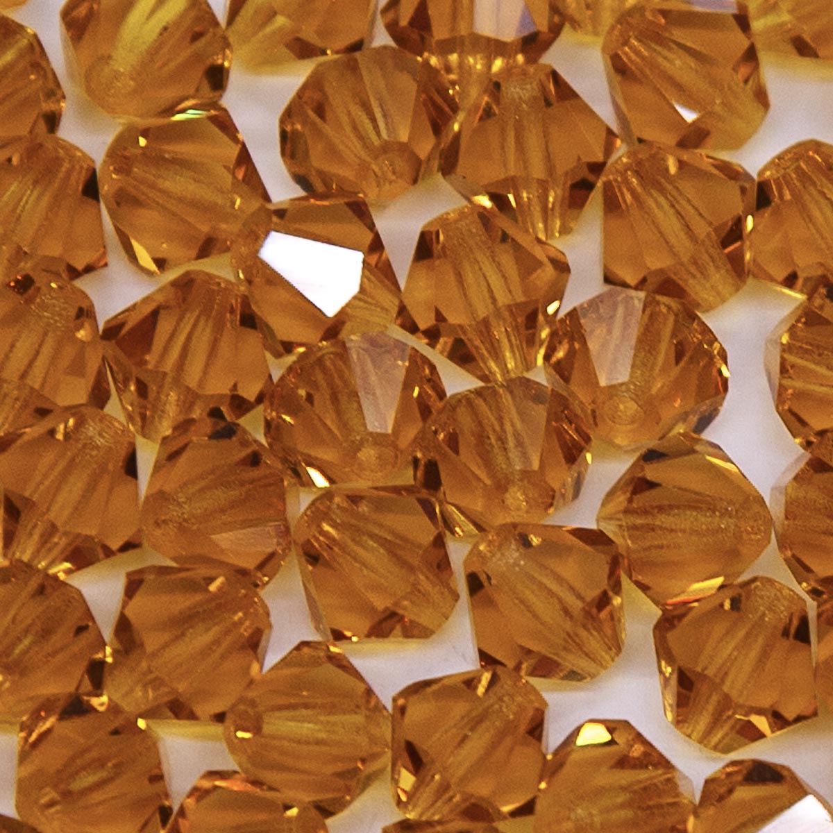 86CC254: Preciosa Crystal Dia Topaz 6x6mm-72PC