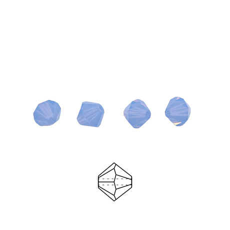 86CC270: Preciosa Crystal Dia Lt Sapphire Opal 6mm-72PC