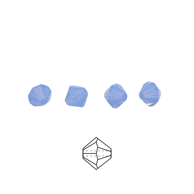 86CC270: Preciosa Crystal Dia Lt Sapphire Opal 6mm-72PC