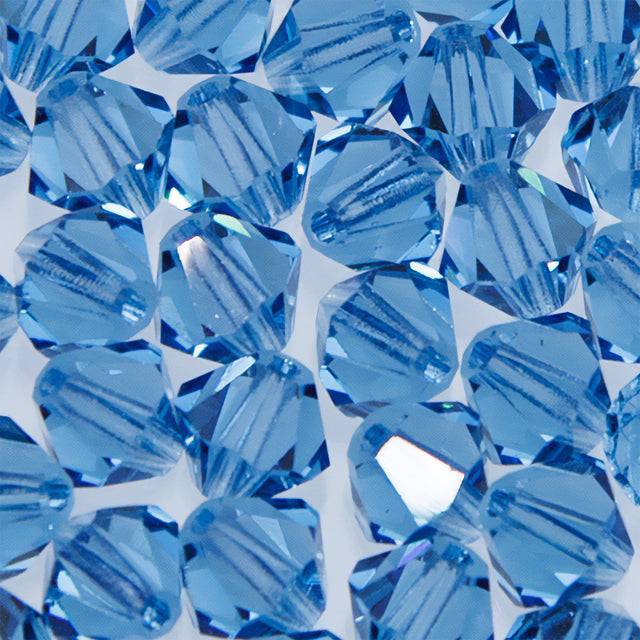 86CC275: Preciosa Czech Crystal Diamond Malibu Blue 6mm