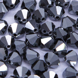 86CC309-F: Preciosa Crystal Dia Jet Hematite 6x6mm-72PC