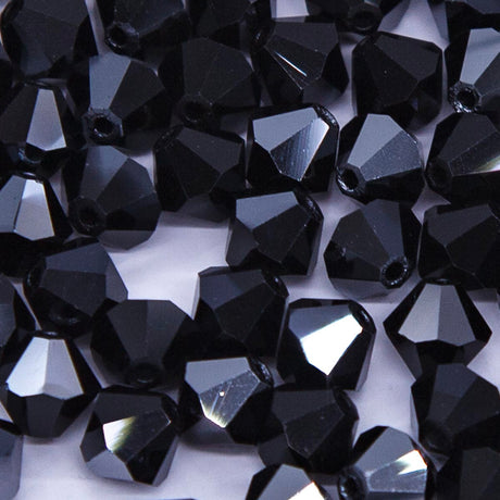 86CC309: Preciosa Crystal Dia Jet Hematite 6x6mm-72PC