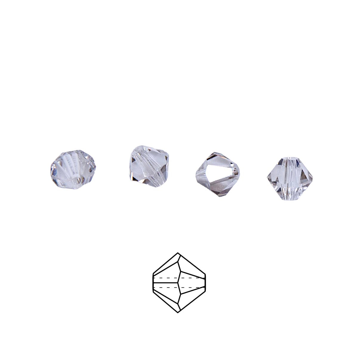 86CC512-4: Preciosa Crystal Dia Crystal Velvet 6x6mm-72PC