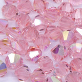 86CC591: Preciosa Crystal Dia Lt Rose AB 6x6mm-72PC