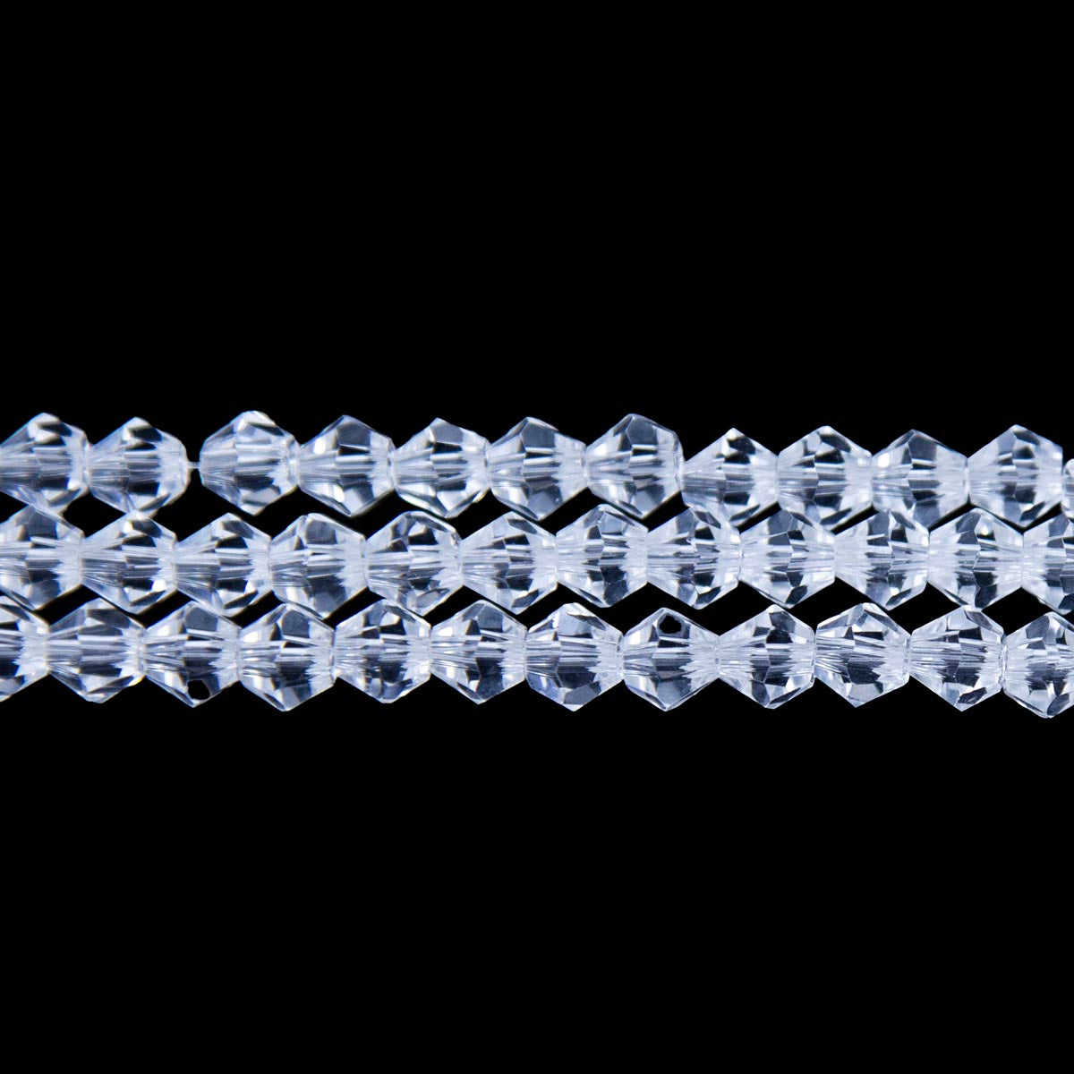 86CG212: 6mm Glass Faceted Bicone