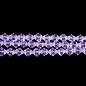 86CG291: 6mm Pink Glass Faceted Bicone
