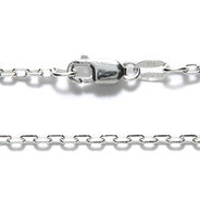 CX134-SS24: SS Necklace 1.5x3 Diamond Drawn Cable 24"