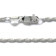 CX133-SS18: SS Necklace Diamond Twist Curb 1.5mm 18"