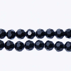 8CG109: 8mm Jet Black Faceted Round