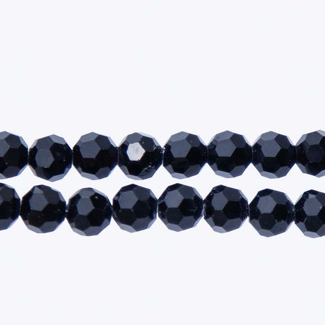 8CG109: 8mm Jet Black Faceted Round