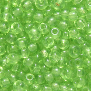 8EP281-PR: Vintage FRNCH Transparent LT Pale Green 8/0 50 Gram Bag