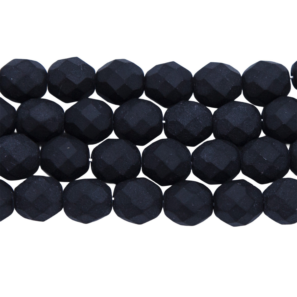 8FC109-MR: CZ Faceted Black Matte 8mm-25PC