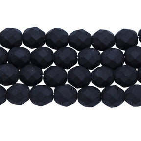 8FC109-MR: CZ Faceted Black Matte 8mm-25PC