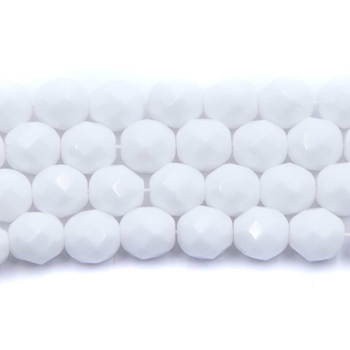 8FC112: CZ FACET RD White 8mm-150PC