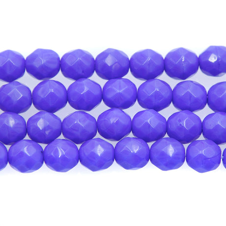 8FC174R: CZ FACET RD Opaque MED Blue 8mm-25PC