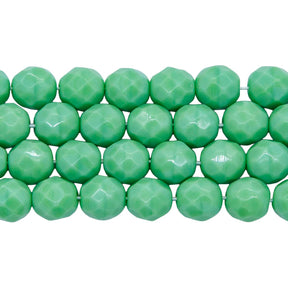 8FC180-1R: CZ FACET RD Opaque LT Green 8mm 25PC