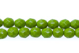 8FC183-OV: CZ FACET RD Opaque Olive Green 8mm 200PPK