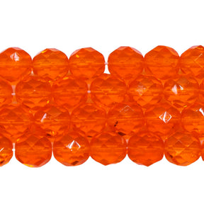 8FC232: CZ Facet Rd Tr Orange 8mm 150PC