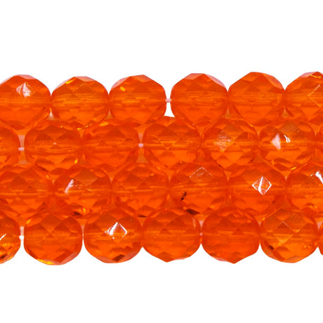 8FC232: CZ Facet Rd Tr Orange 8mm 150PC