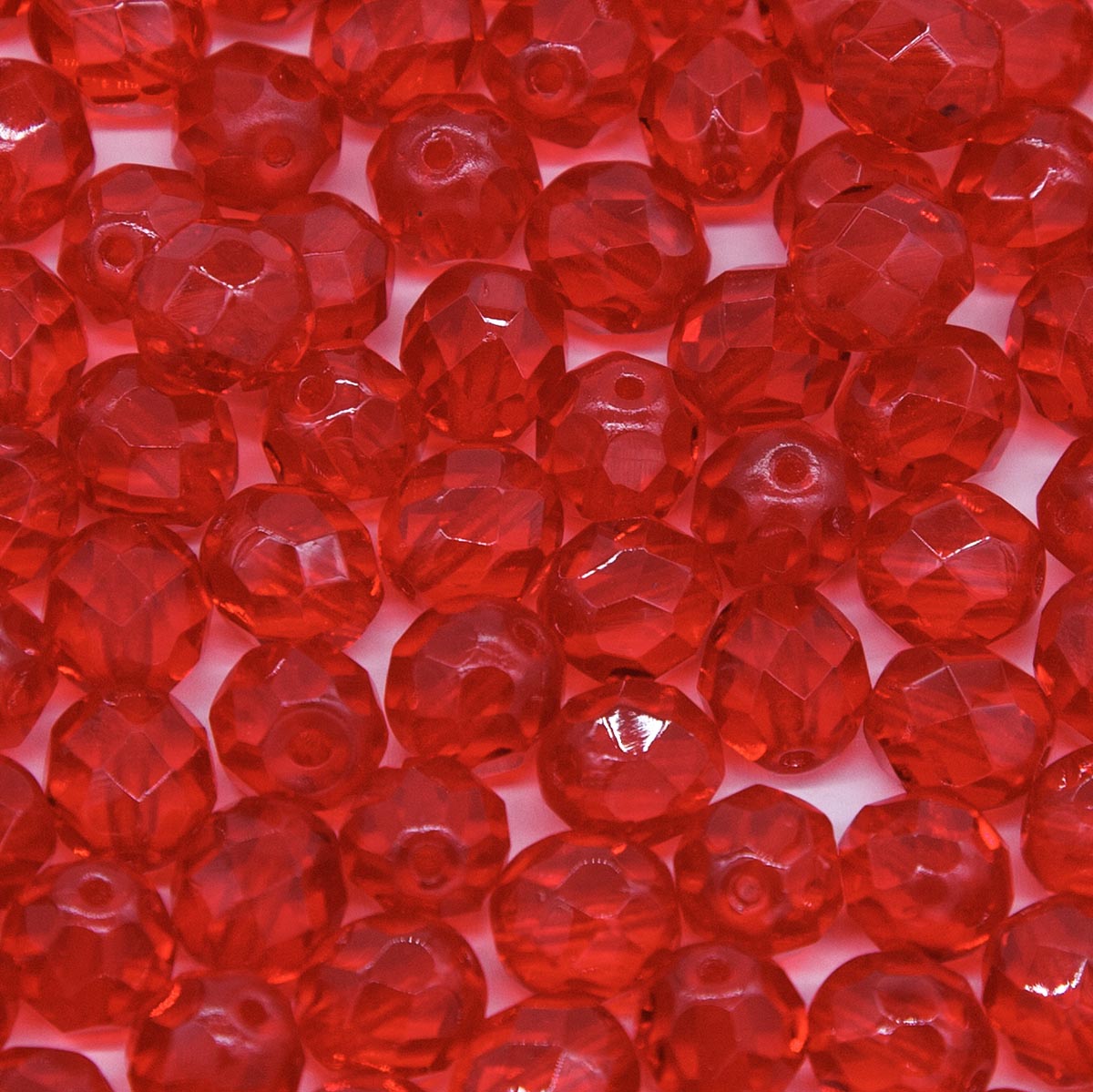 8FC244-L: CZ FACET RD Ruby 8MM- 150 Pieces
