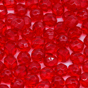 8FC244-L: CZ FACET RD Ruby 8MM- 150 Pieces