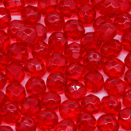 8FC244-L: CZ FACET RD Ruby 8MM- 150 Pieces