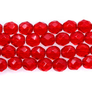 8FC244: CZ FACET RD TRANS Ruby 8mm-150PC
