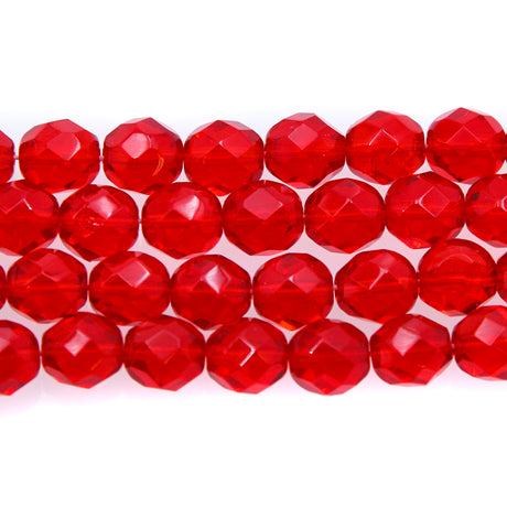 8FC244: CZ FACET RD TRANS Ruby 8mm-150PC