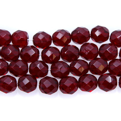 8FC246: CZ FACET RD TRANS Garnet 8mm 150PC