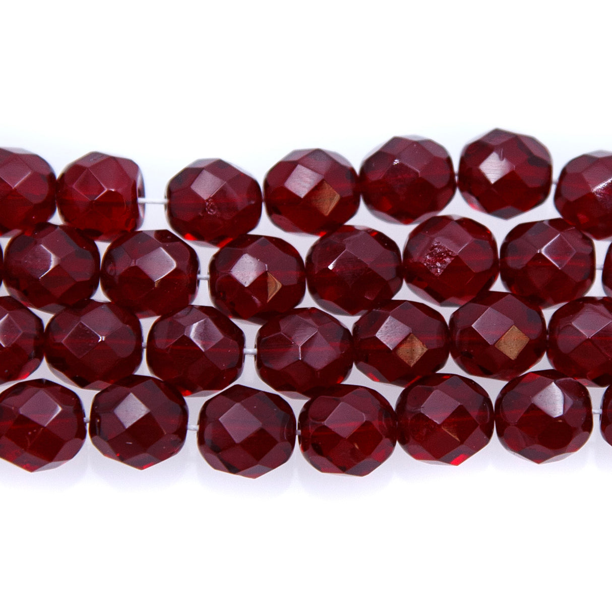 8FC246R: CZ FACET RD Trans Garnet 8mm-25PC