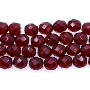 8FC246R: CZ FACET RD Trans Garnet 8mm-25PC