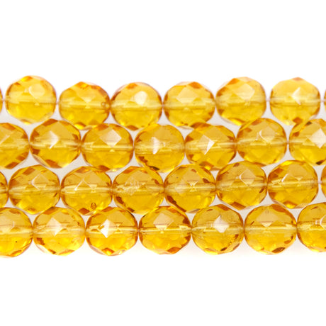 8FC254R: CZ FACET RD Trans Topaz 8mm 25PC