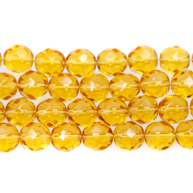 8FC254R: CZ FACET RD Trans Topaz 8mm 25PC