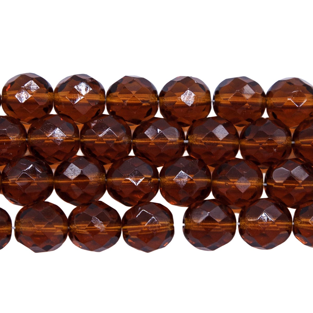8FC256R: CZ FACET RD Trans DK Topaz 8mm-25PC
