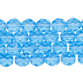 8FC262: CZ FACET RD TRANS LT Aqua 8mm-150PC