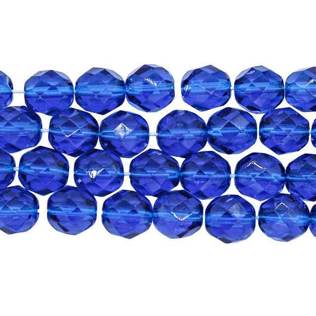 8FC268: CZ FACET RD TRANS Capri Blue 8mm-150PC