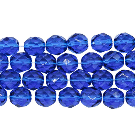 8FC268R: CZ FACET RD Trans Capri Blue 8mm-25PC