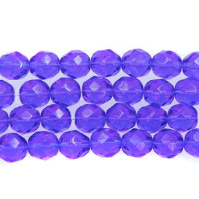 8FC275R: CZ FACET RD Trans MED Sapphire 8mm 25PC