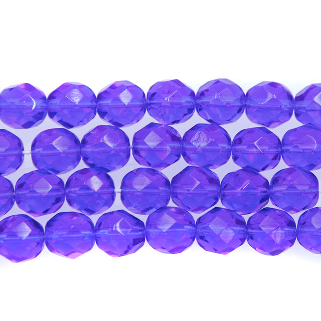 8FC275R: CZ FACET RD Trans MED Sapphire 8mm 25PC