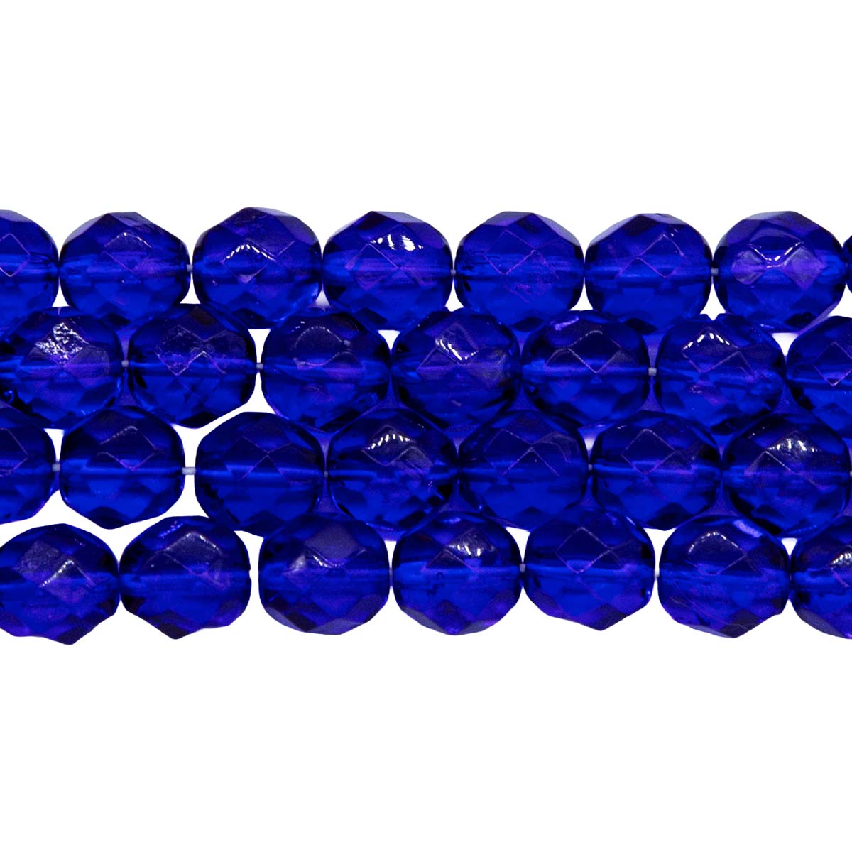 8FC277R: CZ FACET RD Trans DK Sapphire 8mm-25PC