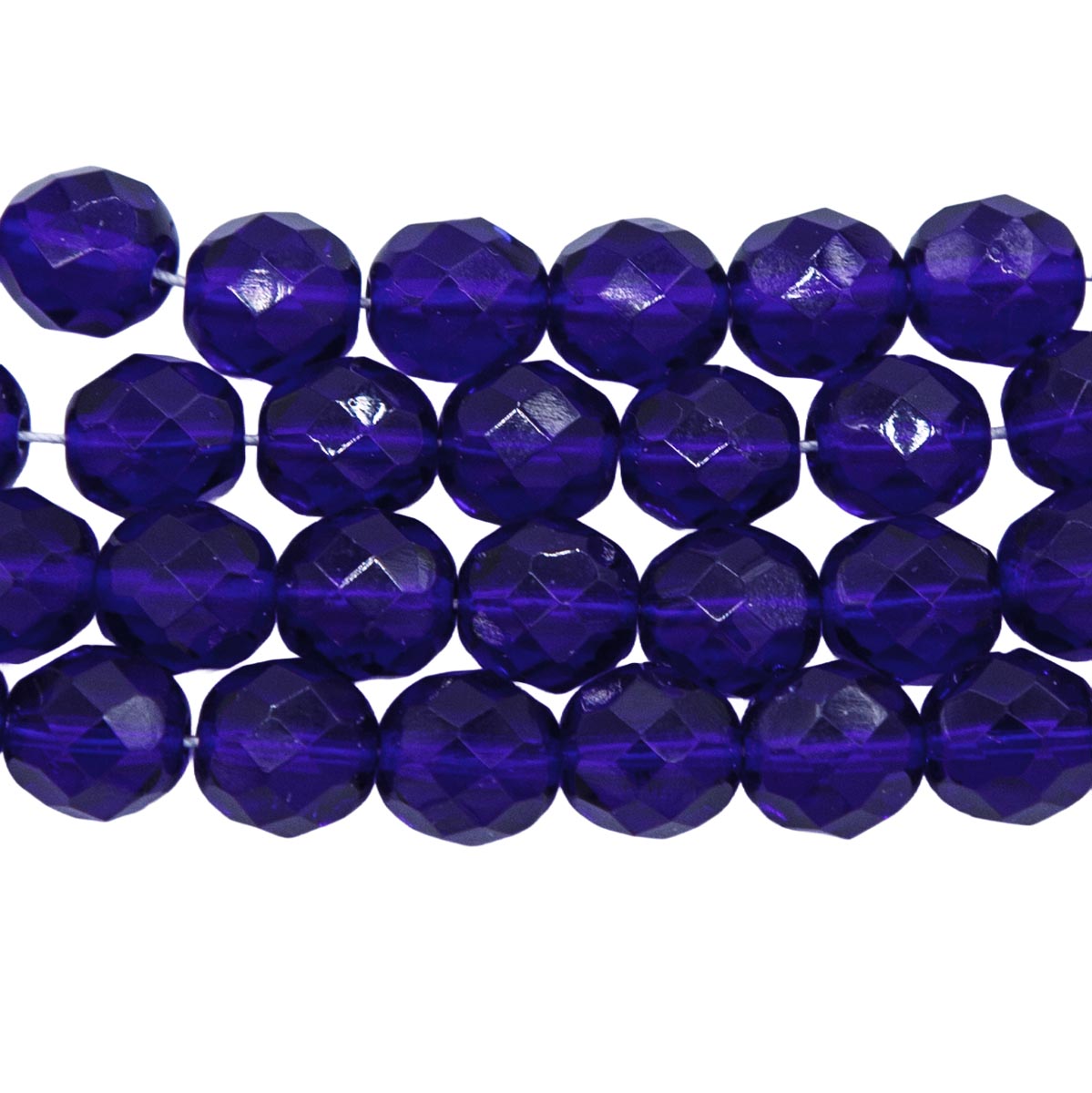 8FC278: CZ FACET RD TRANS Cobalt 8mm - 150PC