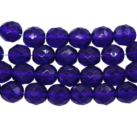 8FC278: CZ FACET RD TRANS Cobalt 8mm - 150PC