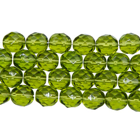 8FC281: CZ FACET RD TRANS Peridot/olive 8mm-150 PC