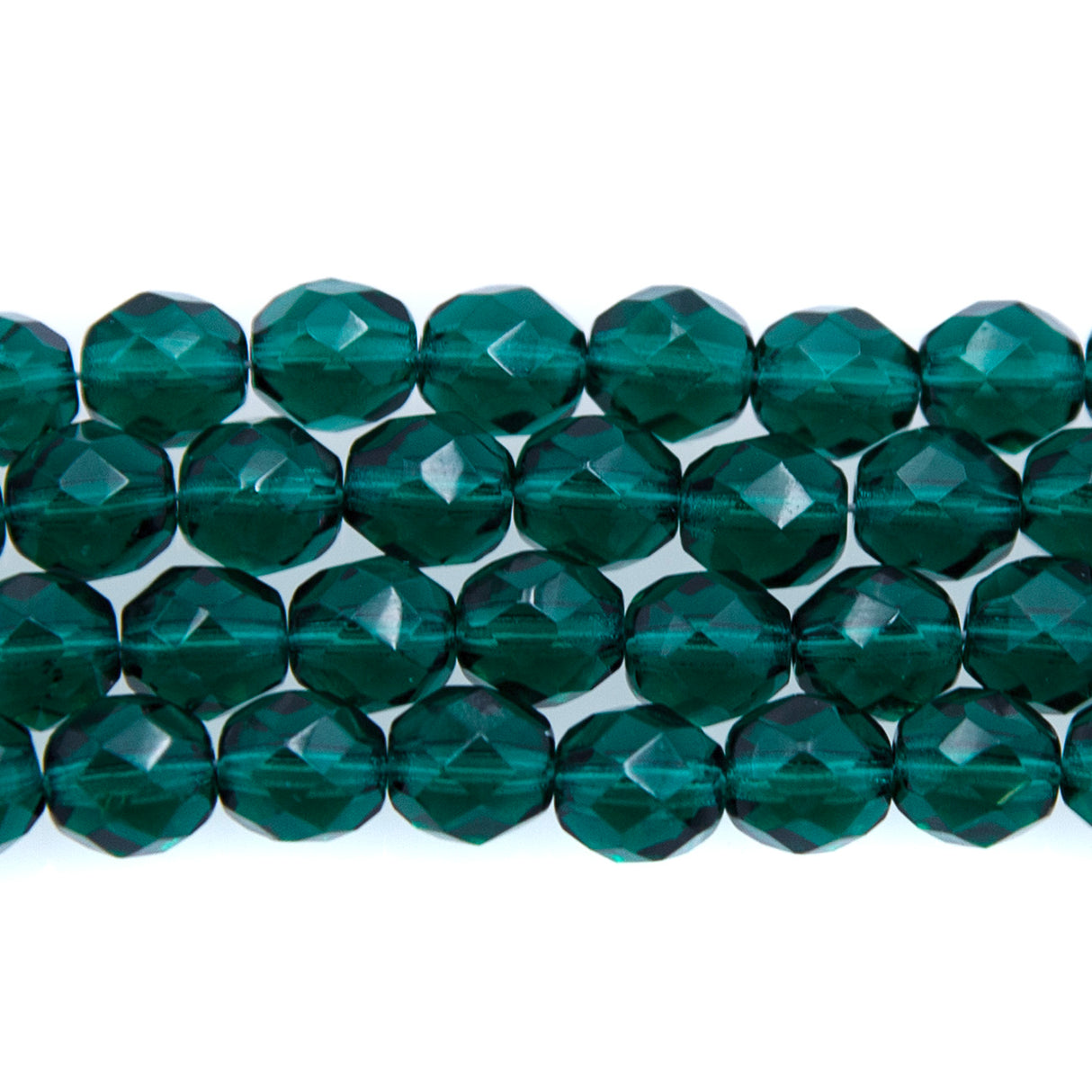 8FC288R: CZ FACET RD Trans Deep Emerald 8mm 25PC