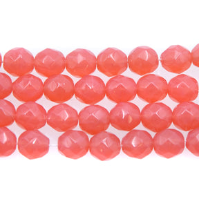 8FC290R: CZ FACET RD Opal Pink 8mm-25PC