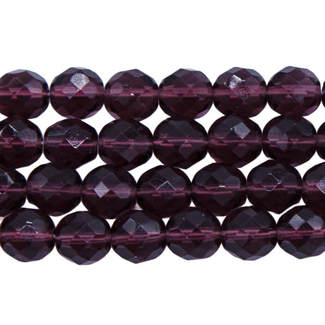 8FC298: CZ FACET RD TRANS Amethyst 8mm 150PC