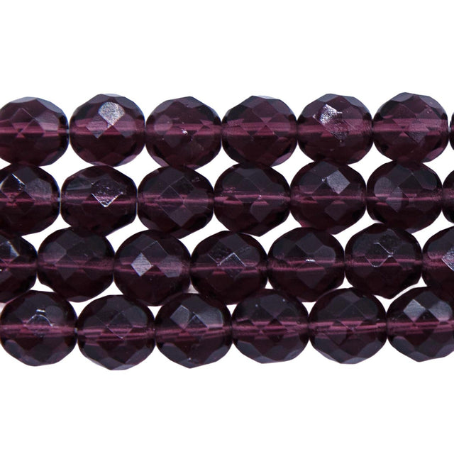 8FC298: CZ FACET RD TRANS Amethyst 8mm 150PC