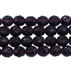 8FC299R: CZ FACET RD Trans Deep Amethyst 8mm 25PC
